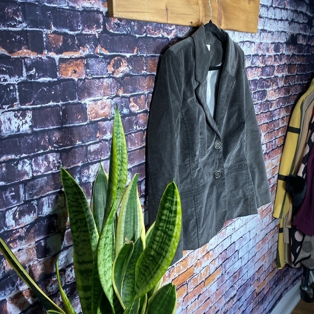 Northern Reflections Grey Corduroy Classic Button Up Blazer Jacket Size M - Picture 6 of 15